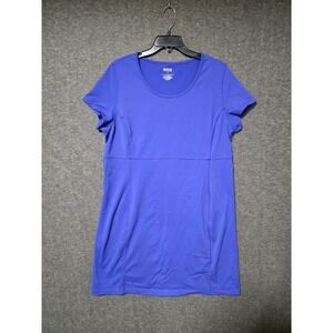 Womens XL DULUTH TRADING CO NoGA Sapphire Purple Classic S/S Stretch Knit Dress